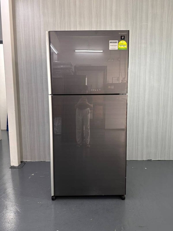 SHARP 600L 2-Door Grand Top Refrigerator Fridge (Dark Silver) Model : SJ-PG60P2-DS