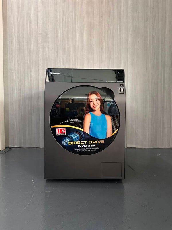 SHARP 10.5kg/7kg FRONT LOAD WASHER DRYER  Model : ES-FW10D7PAS Display Set  Selling $950 Delivery Add $50 *3 Months Warranty*  (PLEASE TAKE NOTE ALL OUR DISPLAY SET MIGHT COME WITH SLIGHT DENTS OR SCRATCHES)