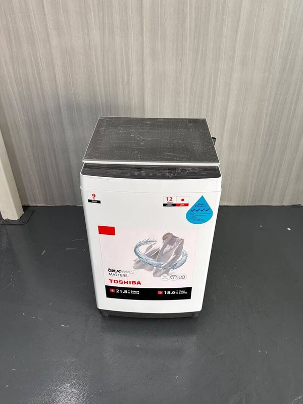 TOSHIBA 9KG TOP LOAD WASHING MACHINE WASHER ( WHITE ) Model : AW-M1000FS