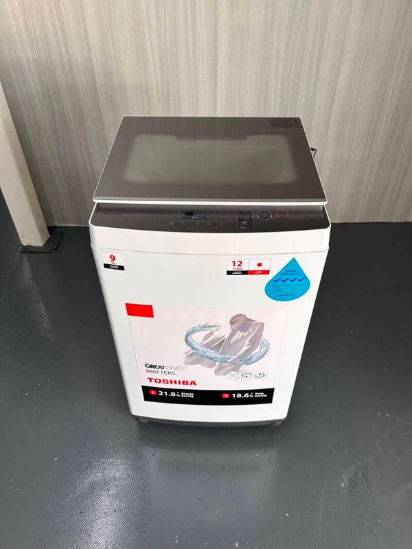 TOSHIBA 9KG TOP LOAD WASHING MACHINE WASHER ( WHITE ) Model : AW-M1000FS