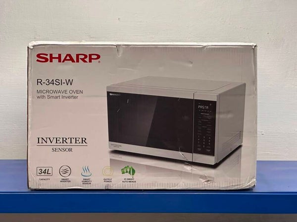 SHARP 34L Basic Inverter Microwave Oven  Model : R-34SI-W