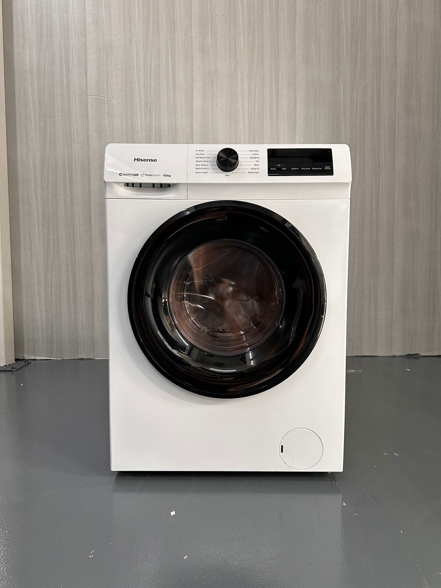 HISENSE 9kg/6kg FRONT LOAD WASHER CUM DRYER Model: WD90N1