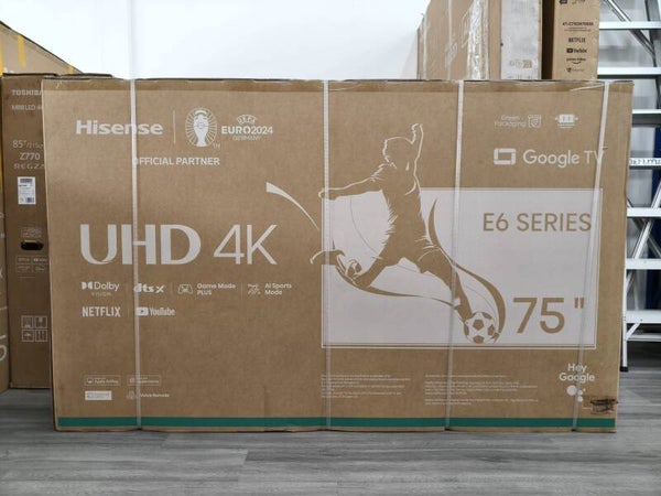 HISENSE 75 inch E6 SERIES UHD 4K GOOGLE TV  Model: 75E6N