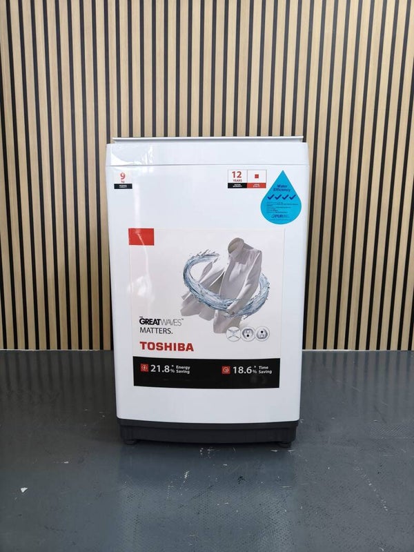 TOSHIBA 9KG TOP LOAD WASHER WHITE AW-M1000FS(WS)