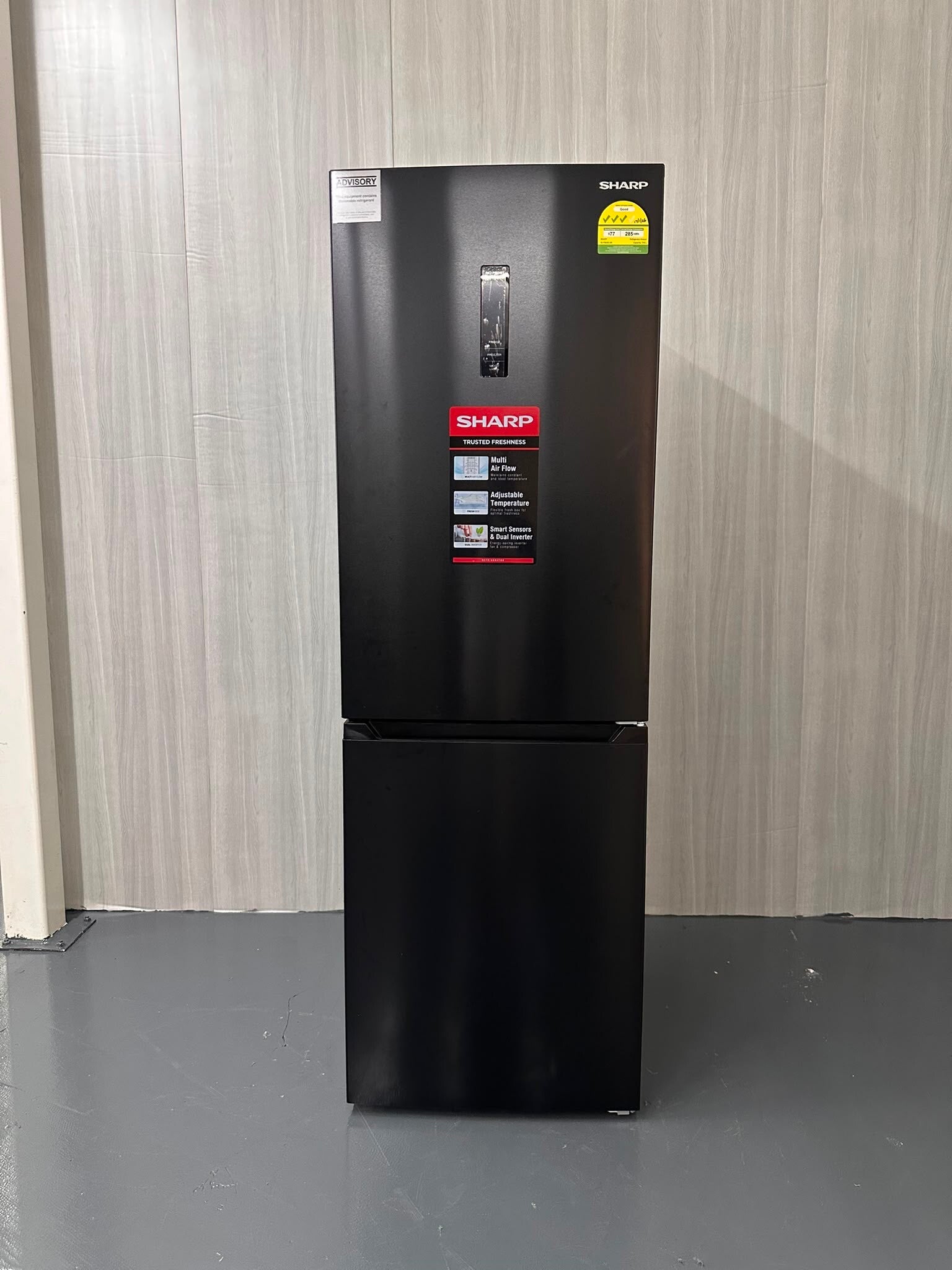 SHARP 315L BOTTOM FREEZER 2 DOOR REFRIGERATOR FRIDGE - DARK SILVER Model: SJ-FB32E-DS