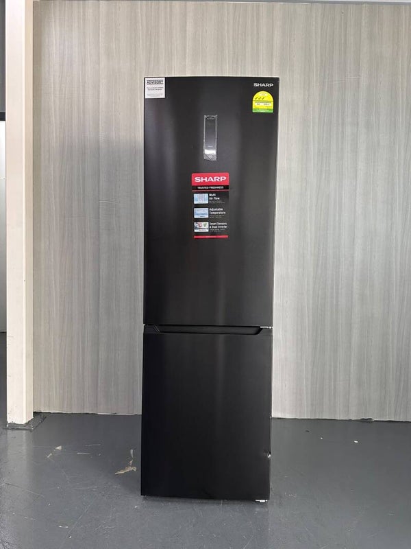 SHARP 342L BOTTOM FREEZER 2 DR REFRIGERATOR FRIDGE - DARK SILVER Model: SJ-FB34E-DS