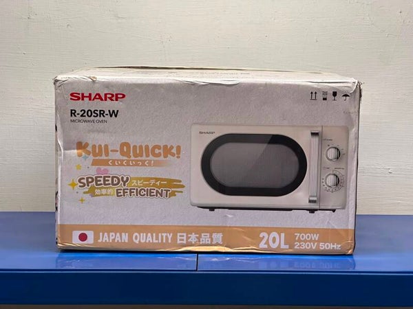 SHARP 20L Solo Microwave Oven (Retro design)  Model : R-20SR-W