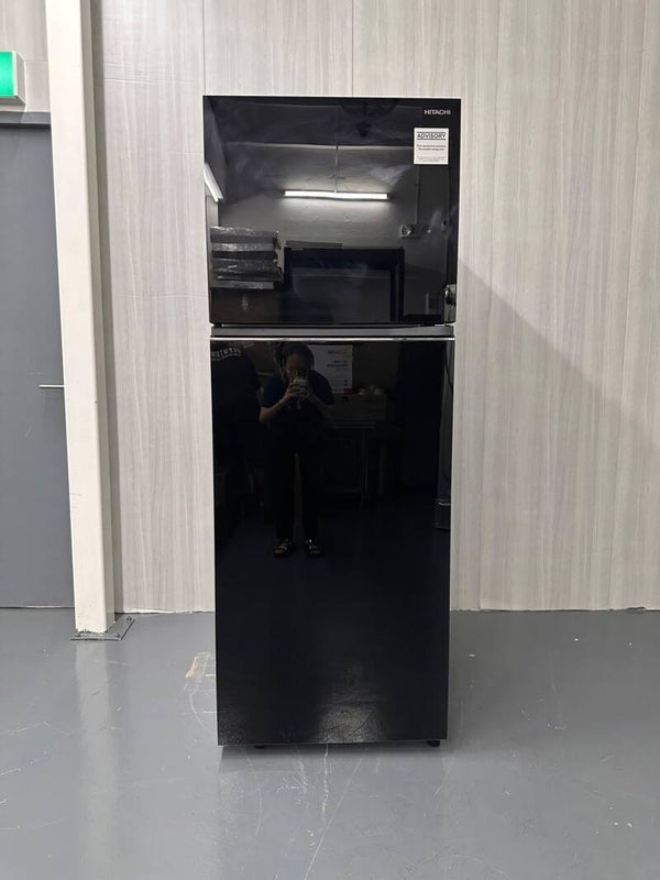 HITACHI 410L 2 Door Top Freezer Refrigerator Fridge  Model: HRTN6443SGBKSG
