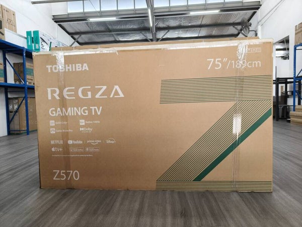 TOSHIBA 75 IN QLED 144Hz PRO 4K AI TV  Model: 75Z570RP