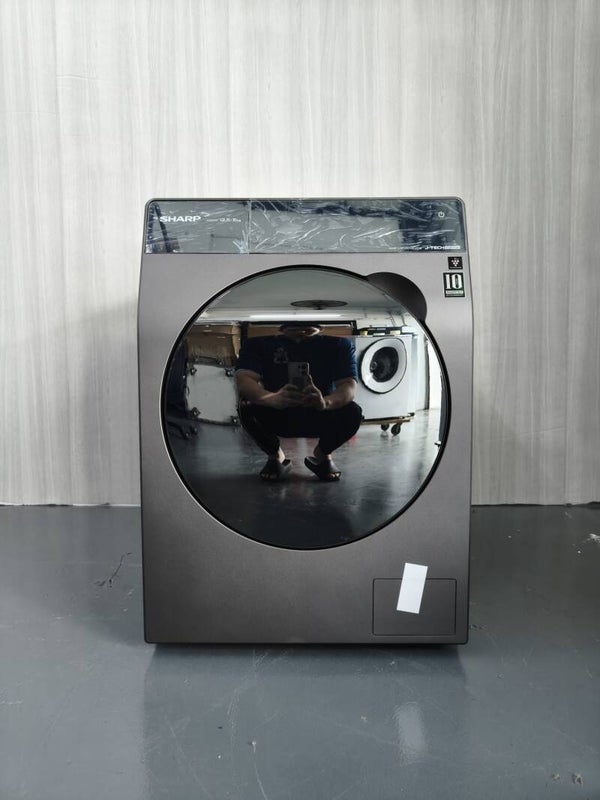 SHARP 12.5kg/8kg Front Load Washer Dryer Combo  Model: ES-FW12D8PAS