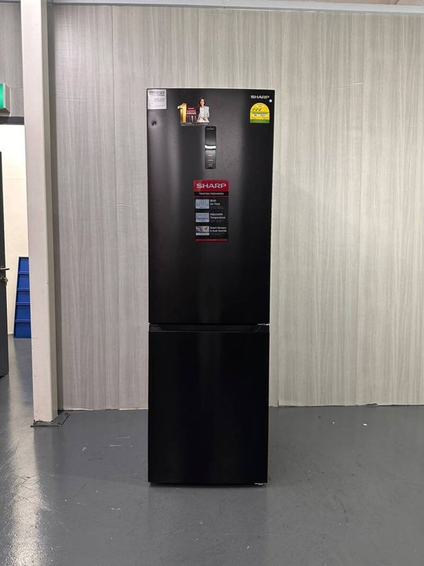 SHARP 342L BOTTOM FREEZER 2 DR REFRIGERATOR FRIDGE - DARK SILVER Model: SJ-FB34E-DS