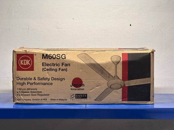 KDK 60" 3 BLADE CEILING FAN WITH REMOTE ( Black ) Model : M60SG