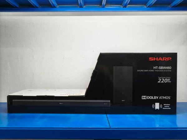 SHARP 3.1 CH 220W Dolby Atmos soundbar with a wireless subwoofer Model: HT-SBW460