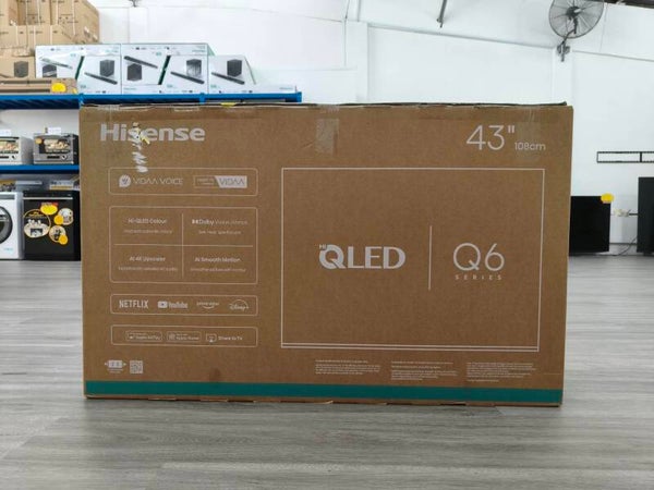 HISENSE 43" Q6 SERIES QLED 4K AI TV Model: 43Q6Q