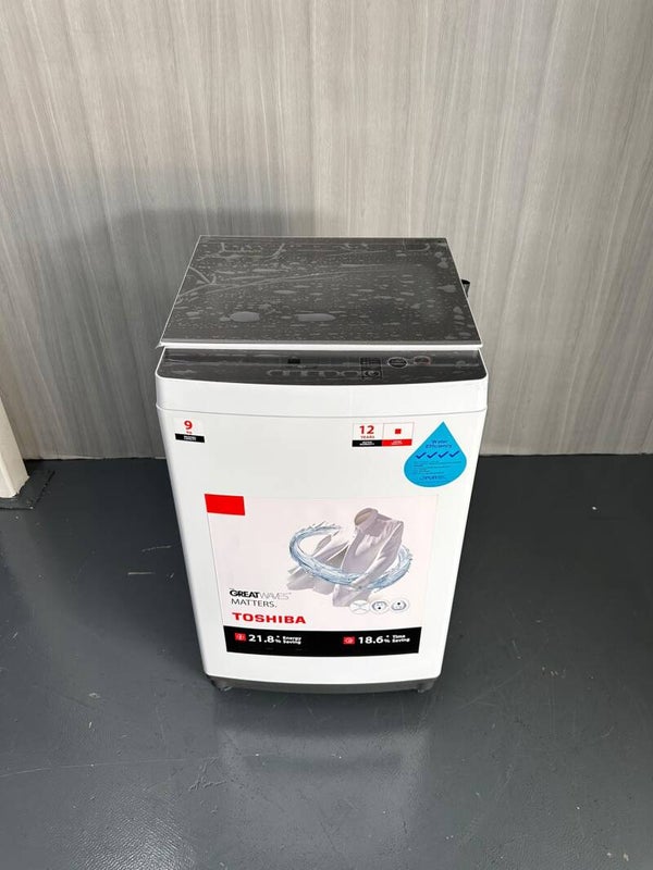 TOSHIBA 9KG TOP LOAD WASHING MACHINE WASHER ( WHITE ) Model : AW-M1000FS