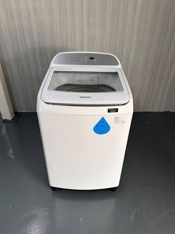USED SAMSUNG 8.5KG TOP LOAD WASHING MACHINE WASHER WOBBLE™️ TECHNOLOGY (WHITE) Model: WA85T5160WW
