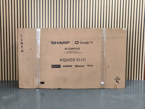 SHARP 65" 4K MINILED LED  AQUOS XLED GOOGLE TV Model: 4T-C65FV1X
