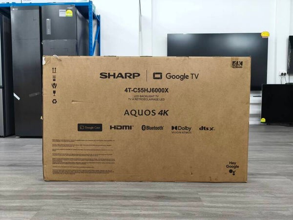 SHARP 55" 4k Uhd Google Led Tv  Model: 4T-C55HJ6000X