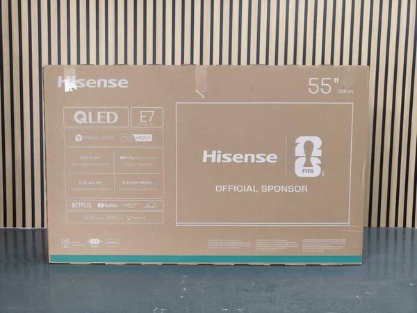 HISENSE 55 inch 4K E7 Series QLED AI TV | Dolby Vision & Audio