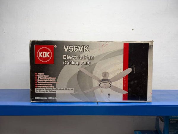 KDK 56" 4 BLADE CEILING FAN WITH REMOTE ( White )  Model : V56VK