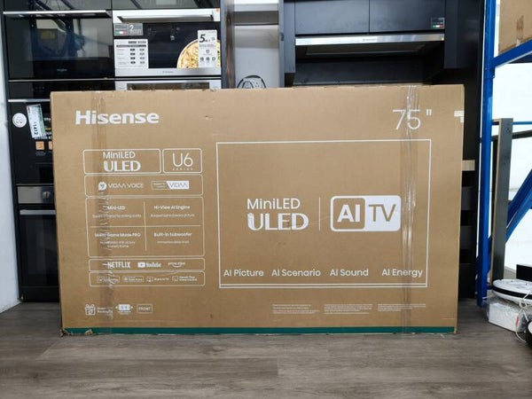 HISENSE U6Q 75-inch 4K ULED Mini-LED AI TV Model: 75U6Q