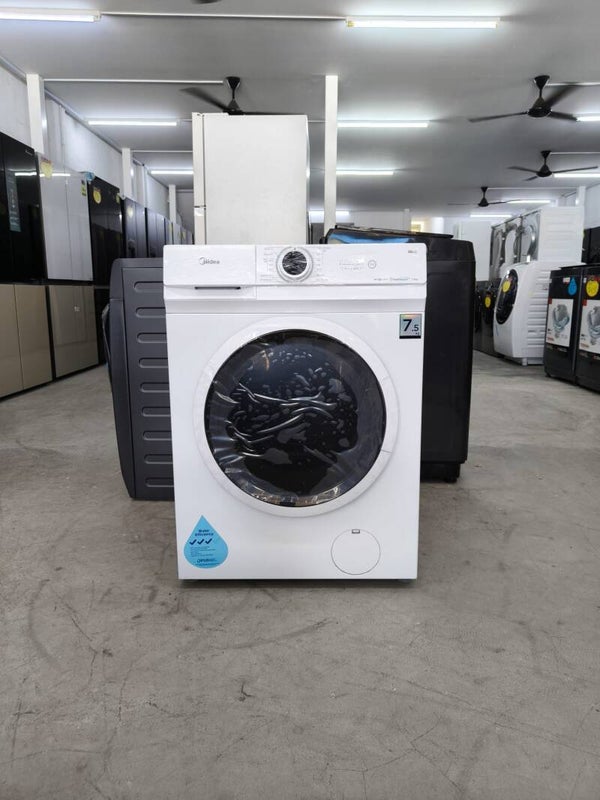 MIDEA 7.5kg White Front Load Washer Water Efficiency 3 Ticks Model: MF100W75 Display Set