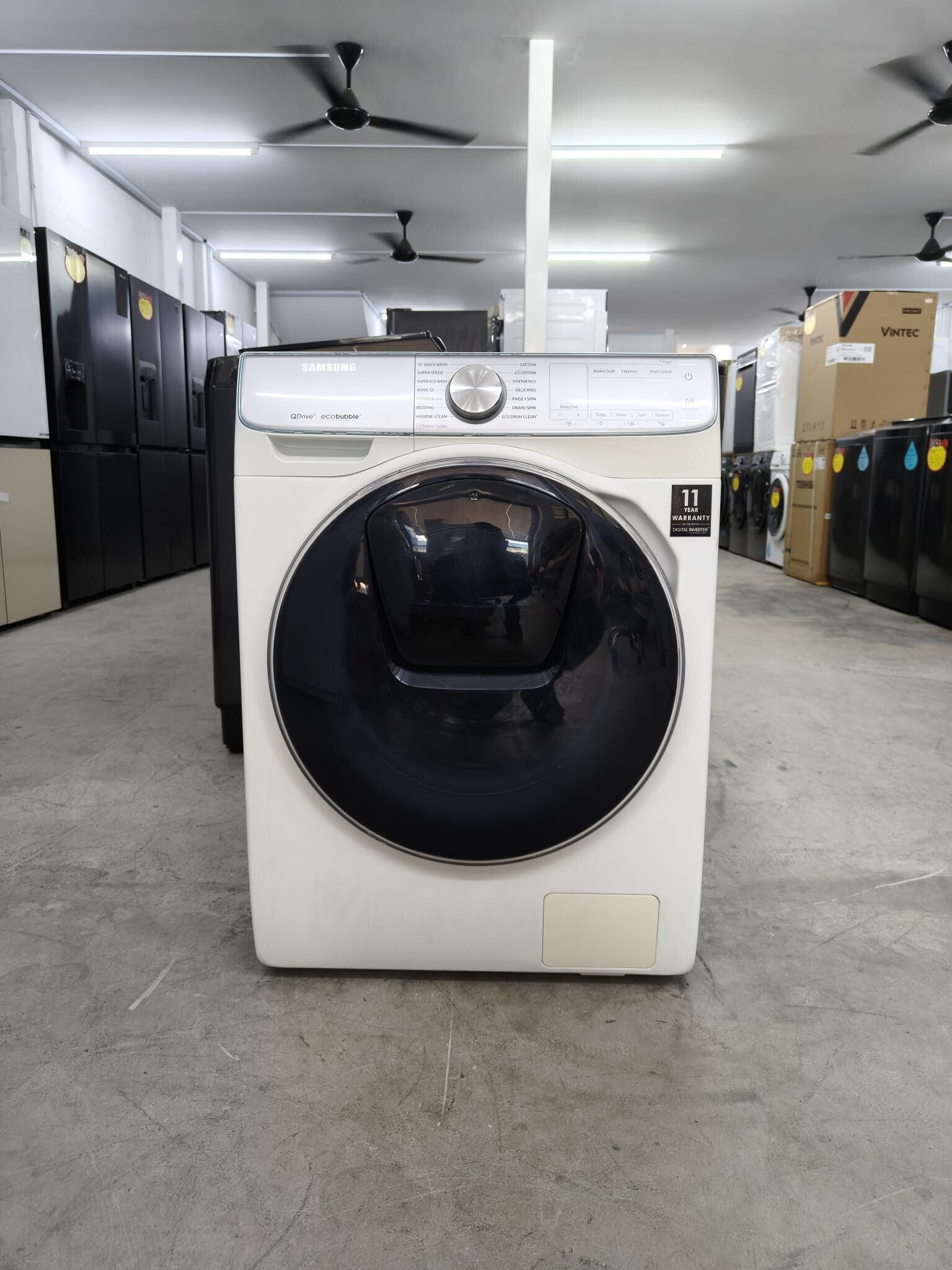 USED SAMSUNG 9KG ADDWASH FRONT LOAD WASHER Model: WW90M74FNOR/SP