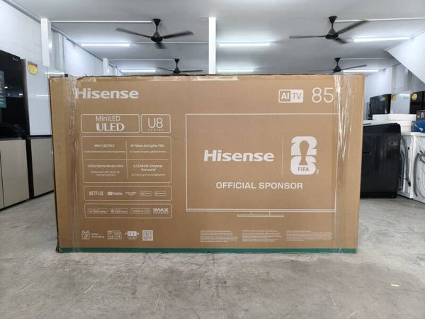 HISENSE 85" 165HZ U8 SERIES ULED MINI-LED SMART TV Model: 85U8Q