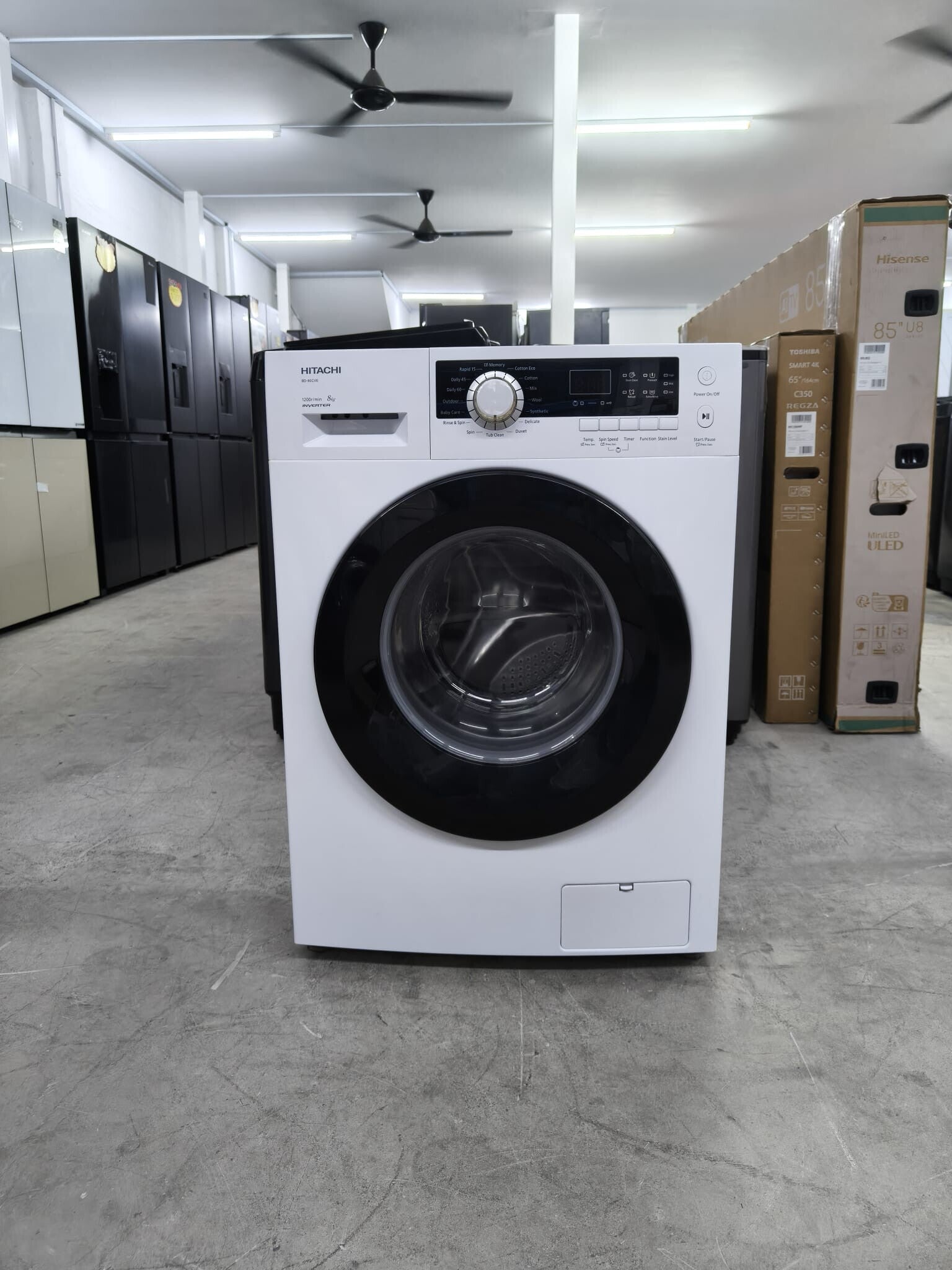 USED HITACHI 8kg Fond Load Washing Machine Model: BD-80CVE