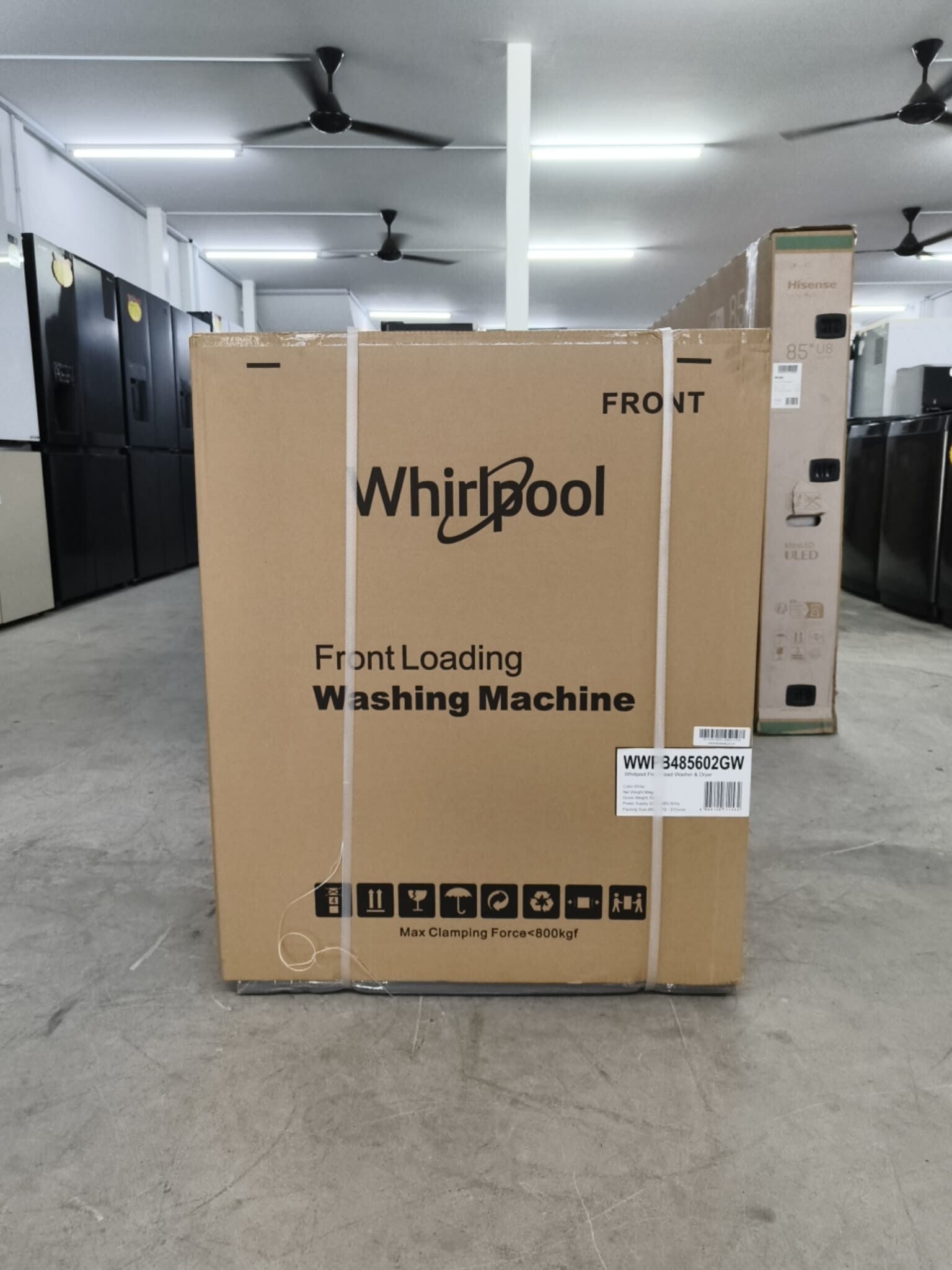 WHIRLPOOL WASHER/DRYER- 8.5/6KG WWPB485602GW 4 TICKS, WHITE