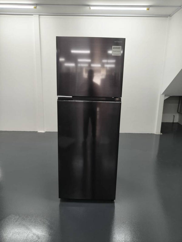 HITACHI 409L 2 Door Top Freezer Refrigerator Model: HRTN6443SBBKSG  Display Set