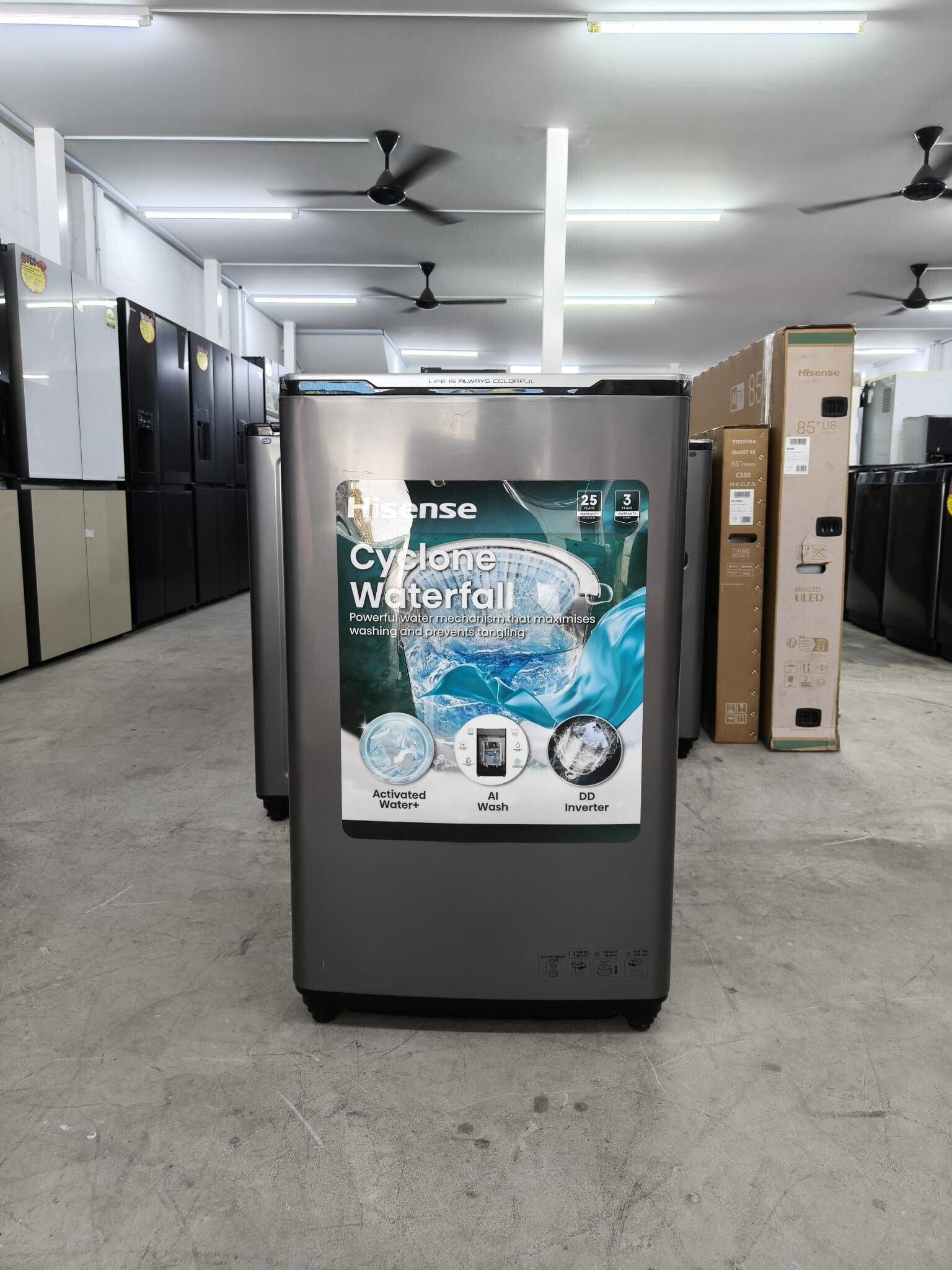HISENSE 10.5KG TOP LOAD WASHER MODEL: WTZQ1017DT Display set