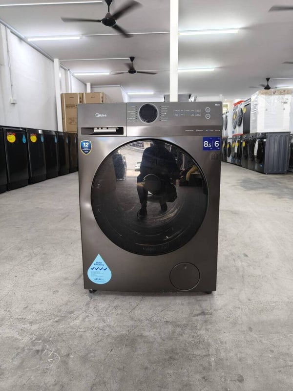 USED MIDEA 8.5/6kg washer cum dryer Model: MF200D85B