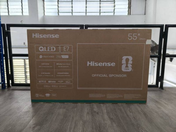DISPLAY SET HISENSE 55 inch 4K QLED AI TV | Dolby Vision & Audio  Model: 55E7Q