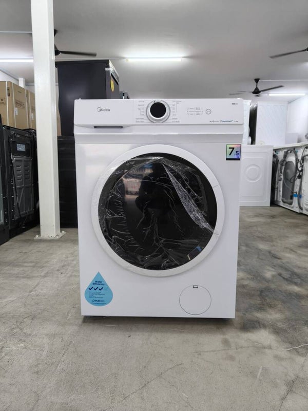 MIDEA 7.5kg White Front Load Washer Water Efficiency 3 Ticks Model: MF100W75 Display Set