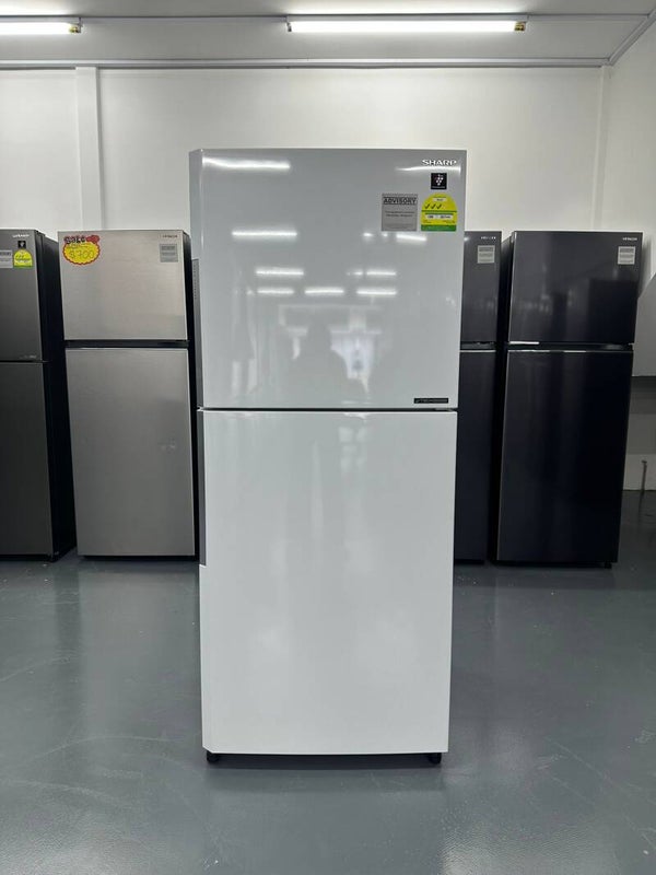 Display Set Sharp 427L 2-Door Refrigerator - White Model : SJ-RF43E-WH