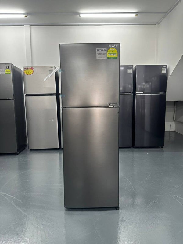 Display Set SHARP 223L 2-Door Refrigerator (Dark Silver) Model : SJ-RF22E-DS