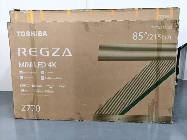 TOSHIBA 85" MINI LED PRO 4K AI TV 165hz Model: 85Z770RP Display Set
