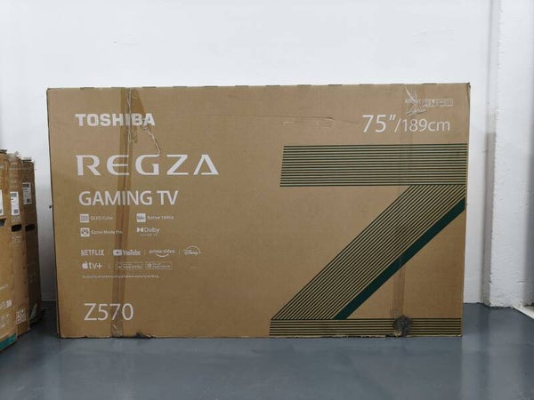 TOSHIBA 75 IN QLED 144Hz PRO 4K AI TV Model: 75Z570RP Display Set