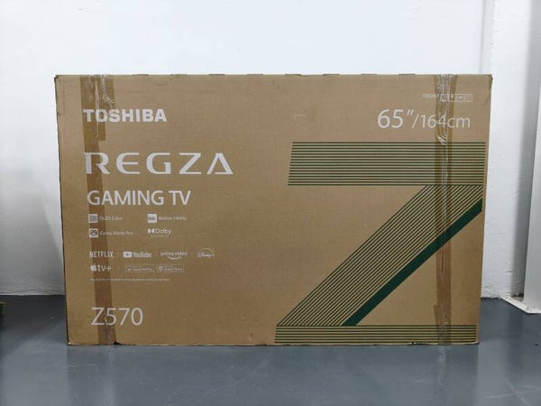TOSHIBA 65 IN QLED 144Hz PRO 4K AI TV Model: 65Z570RP Display Set