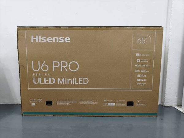 HISENSE 65" U6 PRO ULED MINILED TV 120 Hz Model: 65U6N PRO Display Set