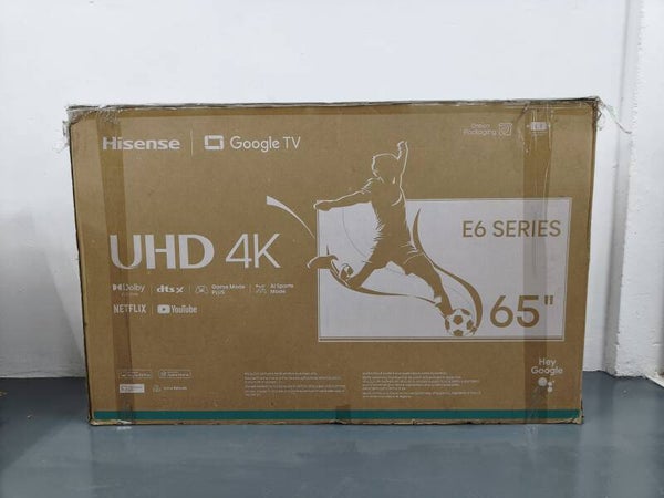 HISENSE 65" E6 SERIES UHD 4K GOOGLE TV Model: 65E6N Display Set