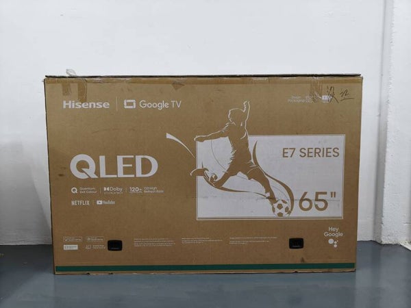 HISENSE 65" 120HZ QLED GOOGLE TV Model: 65E7N Display set