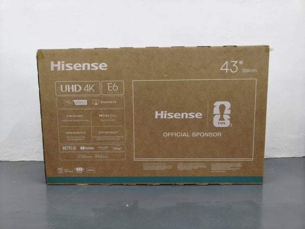 HISENSE 43 inch 4K UHD Plus AI TV | Dolby Vision & Audio Model: 43E6Q Display Set