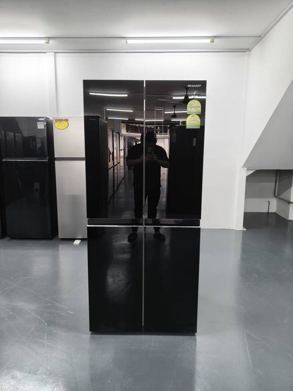 SHARP 401L Multi Doors Refrigerator Model: SJ-VX40PG-BK Display Set