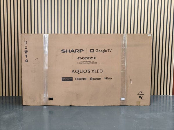 SHARP 65" 4K MINILED LED AQUOS XLED GOOGLE TV Model: 4T-C65FV1X Display Set