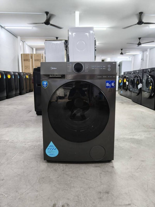 USED MIDEA 8.5/6kg washer cum dryer Model: MF200D85B