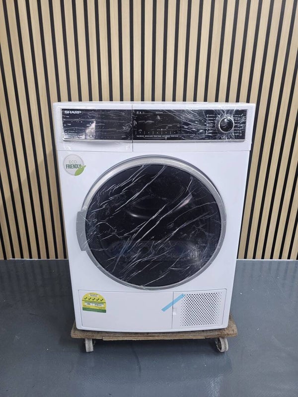 SHARP 9KG HEAT PUMP DRYER Model: KD-HD9S7GW-W