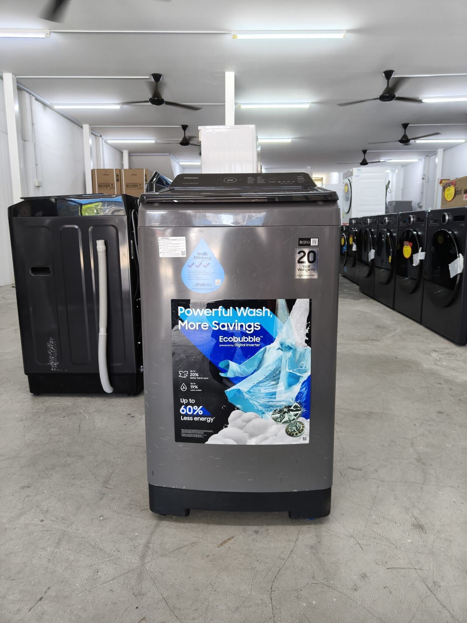USED SAMSUNG 8.5Kg Top Load Washing Machine Model: WA85CG4545BD