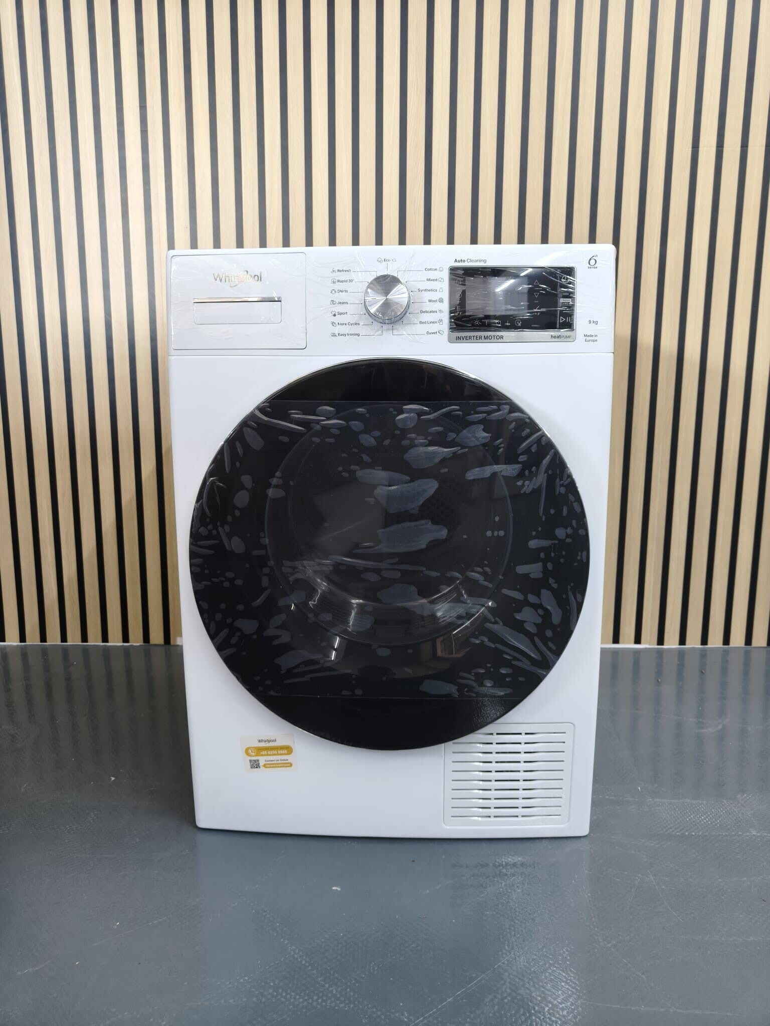 WHIRLPOOL 9kg Heatpump dryer Display Set Model: HWMB9002GW